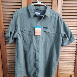 Men's Columbia Size Large Outdoor Green Fishing Shirt